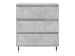 Aparador de madera contrachapada gris hormigón 60x35x70 cm ES48793