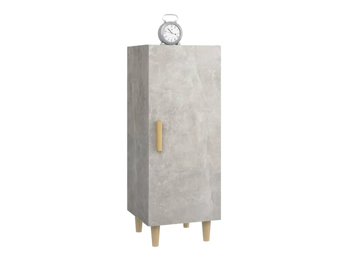 Aparador de madera contrachapada gris hormigón 34,5x34x90 cm