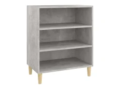 Aparador de madera contrachapada gris hormigón 57x35x70 cm
