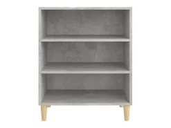 Aparador de madera contrachapada gris hormigón 57x35x70 cm