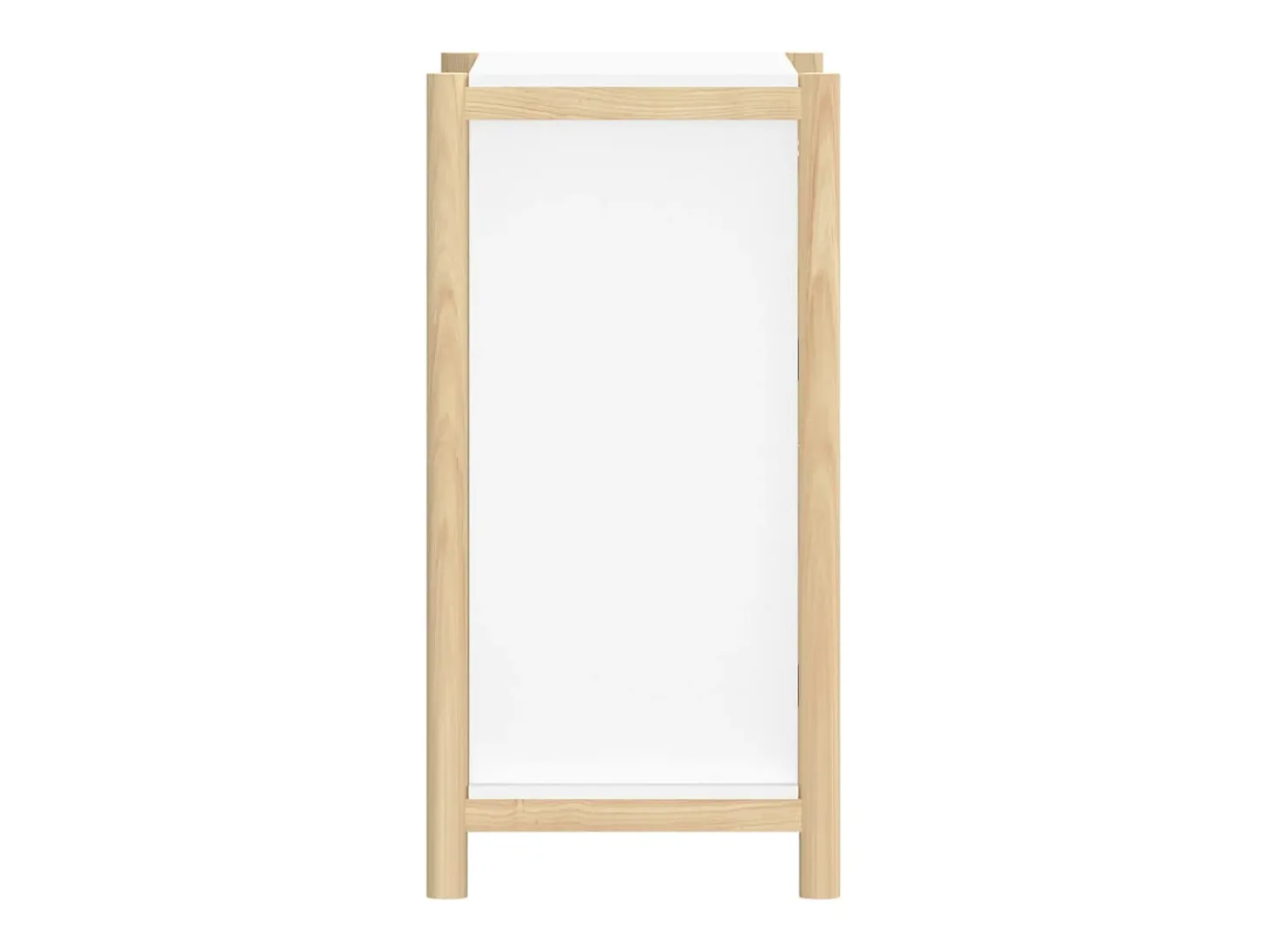 Aparador de madera contrachapada blanco 62x38x75 cm