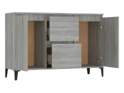 Aparador de madera contrachapada gris Sonoma 104x35x70 cm ES179574