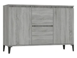 Aparador de madera contrachapada gris Sonoma 104x35x70 cm ES179574