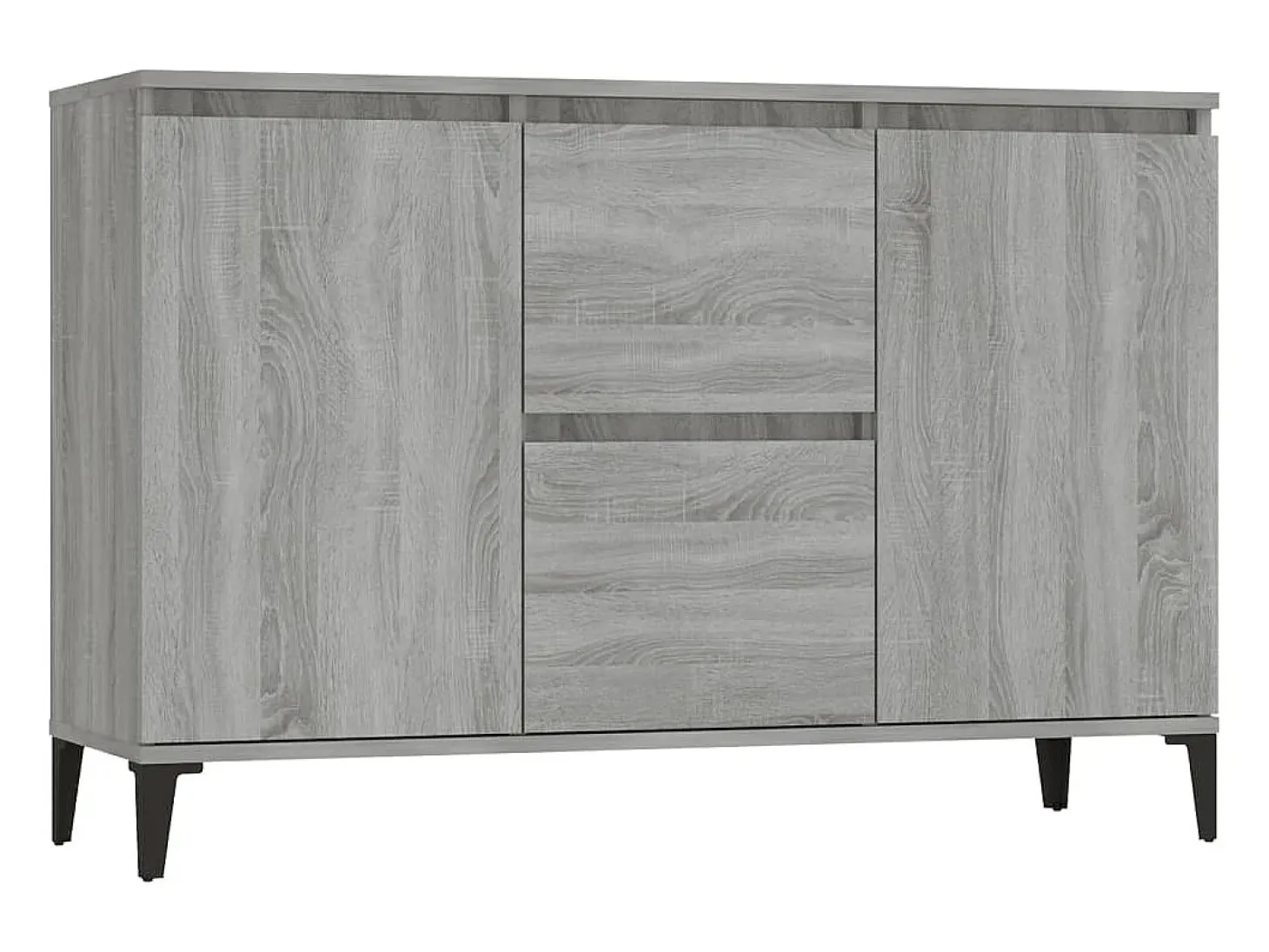 Aparador de madera contrachapada gris Sonoma 104x35x70 cm ES179574