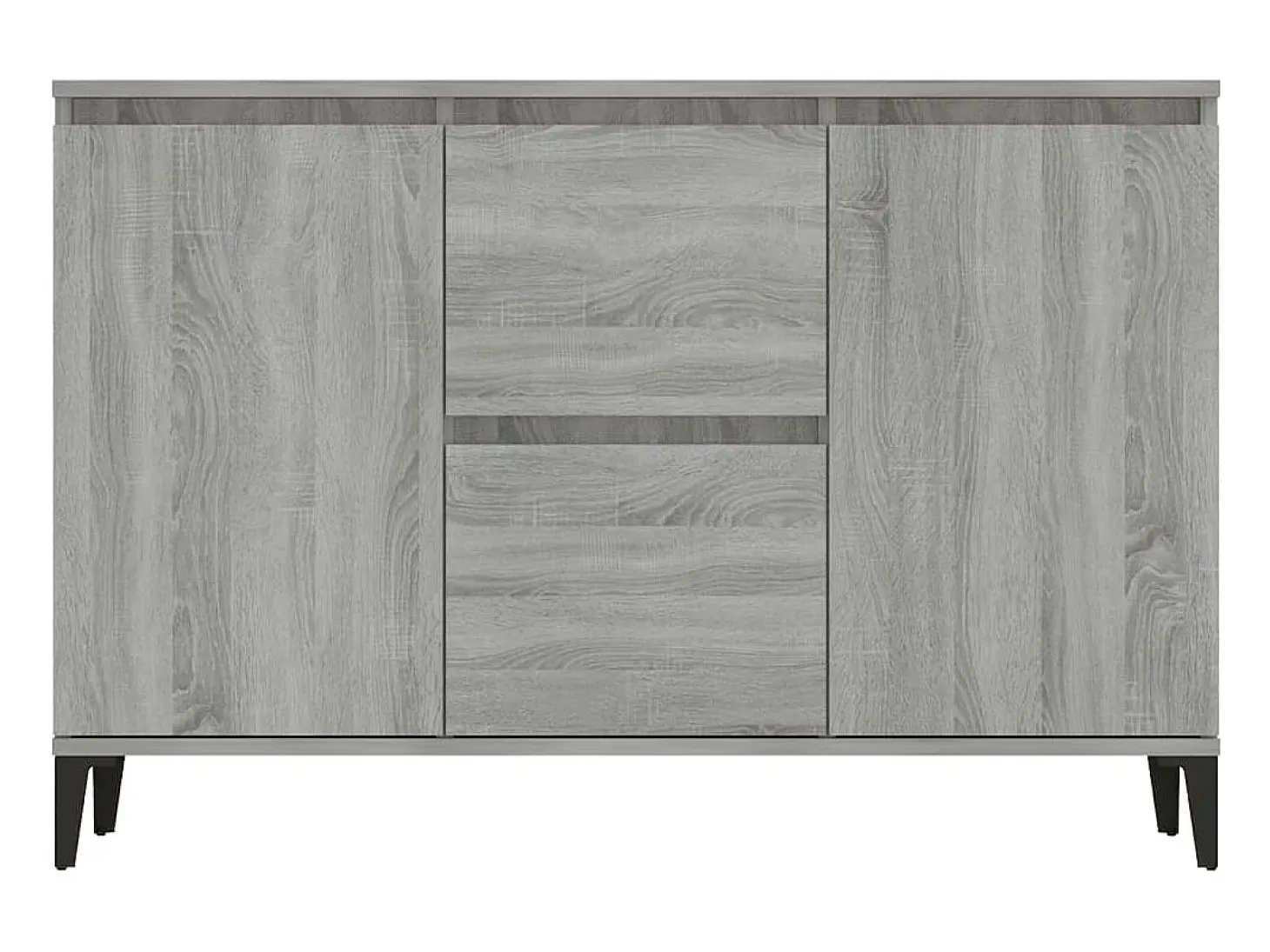 Aparador de madera contrachapada gris Sonoma 104x35x70 cm ES179574