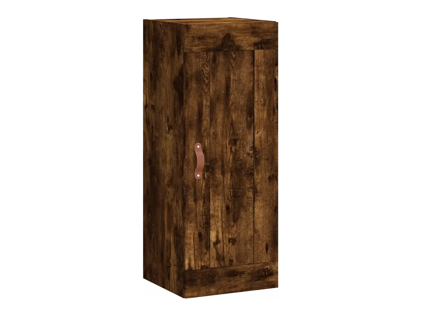 Aparador de madera contrachapada roble ahumado 34,5x34x180 cm