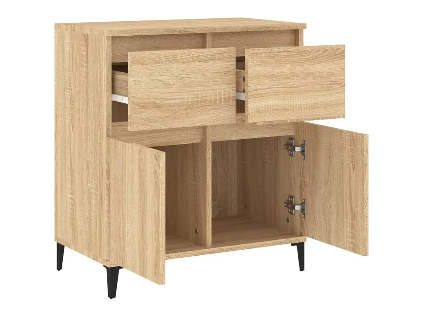 Aparador de madera contrachapada roble Sonoma 60x35x70 cm