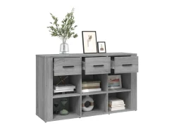 Aparador de madera contrachapada gris Sonoma 100x30x59,5 cm ES14146