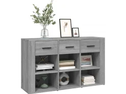 Aparador de madera contrachapada gris Sonoma 100x30x59,5 cm ES14146