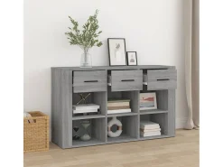 Aparador de madera contrachapada gris Sonoma 100x30x59,5 cm ES14146