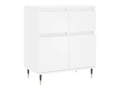 Aparador de madera contrachapada blanco 60x35x70 cm