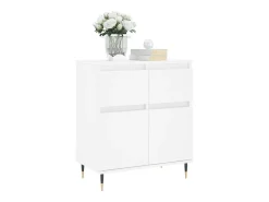 Aparador de madera contrachapada blanco 60x35x70 cm