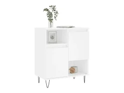 Aparador de madera contrachapada blanco 60x35x70 cm