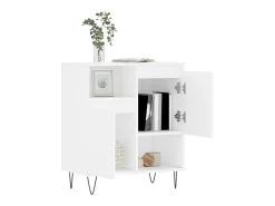 Aparador de madera contrachapada blanco 60x35x70 cm