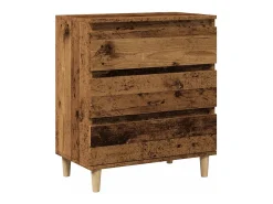 Aparador de madera contrachapada envejecida 60x35x70 cm