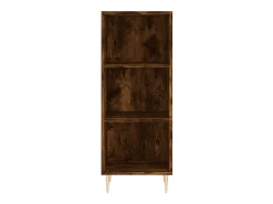 Aparador de madera contrachapada roble ahumado 34,5x34x180 cm