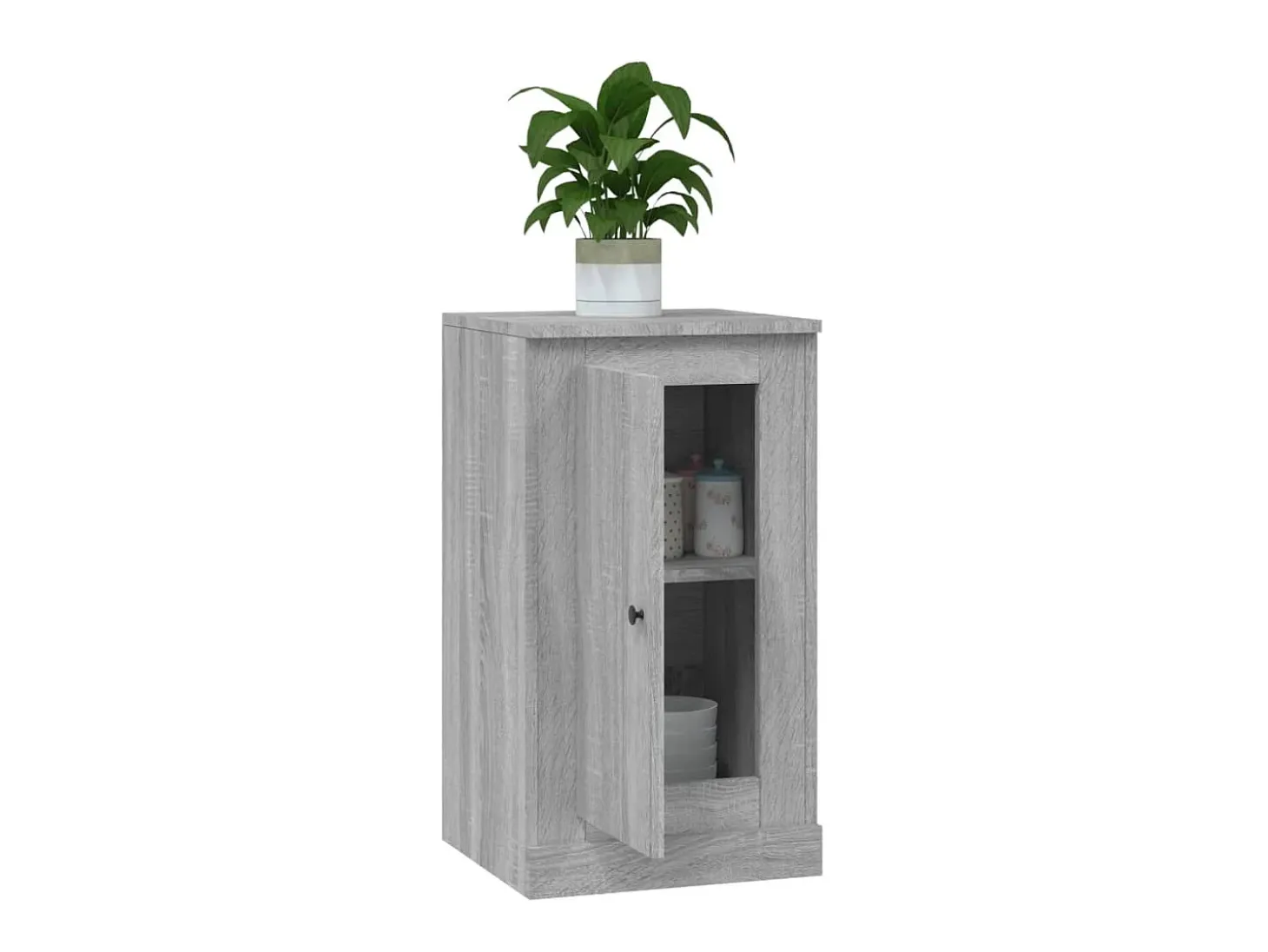 Aparador de madera contrachapada gris Sonoma 37,5x35,5x67,5 cm ES62178
