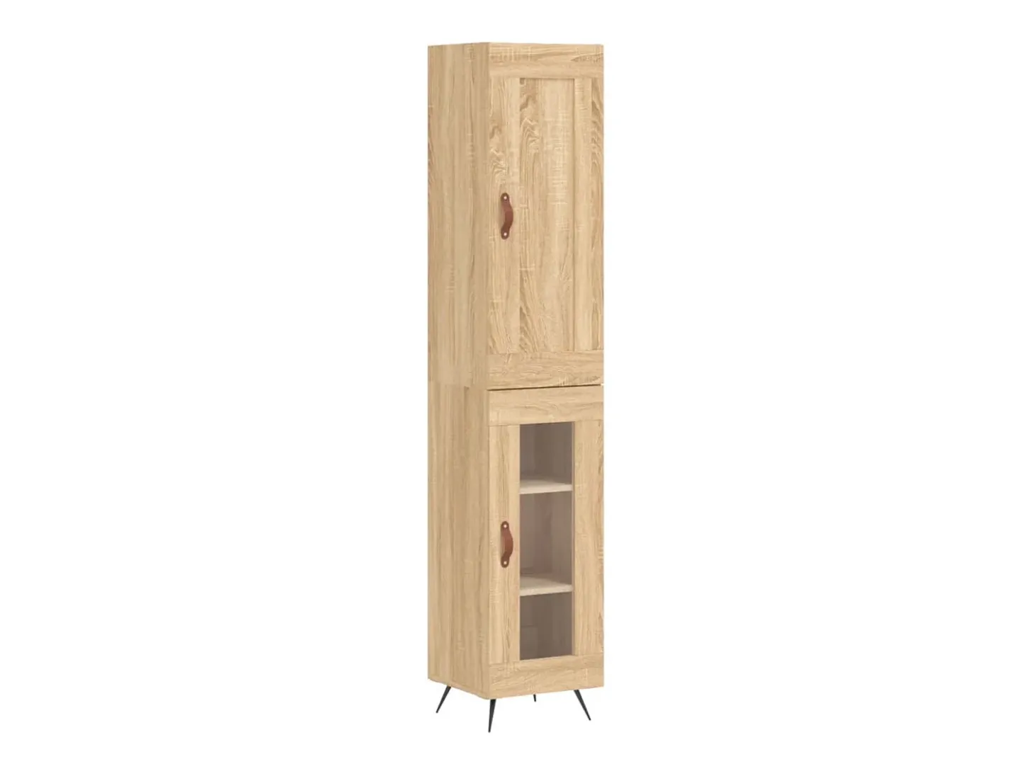 Aparador de madera contrachapada roble Sonoma 34,5x34x180 cm