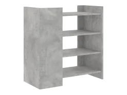 Aparador de madera contrachapada gris hormigón 73,5x35x75 cm