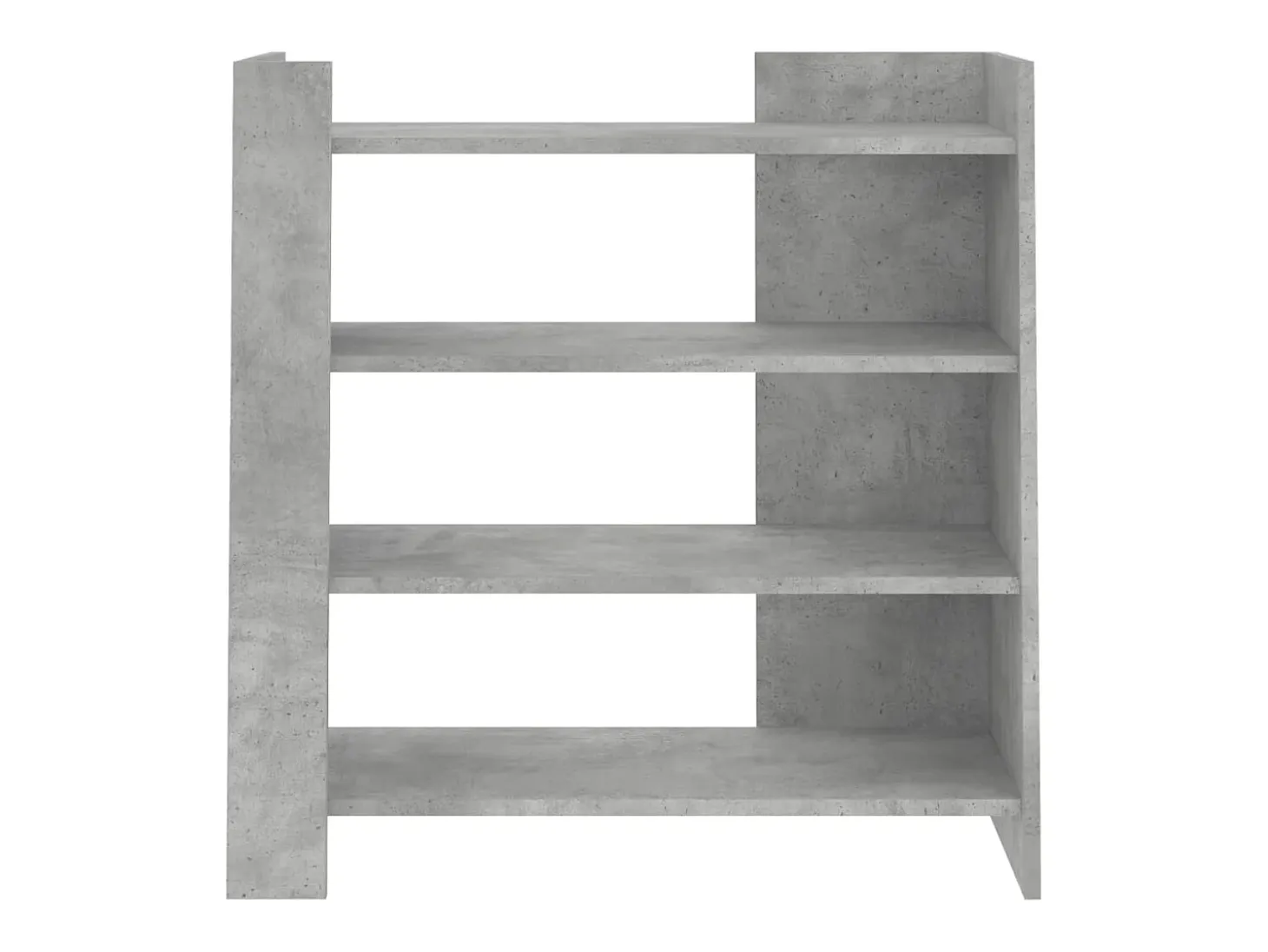 Aparador de madera contrachapada gris hormigón 73,5x35x75 cm