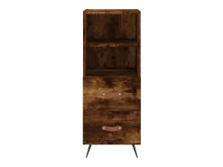 Aparador de madera contrachapada roble ahumado 34,5x34x180 cm