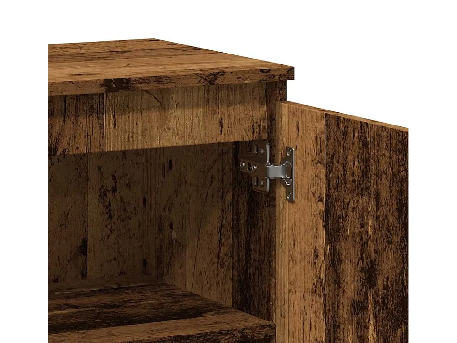 Aparador de madera contrachapada envejecida 60x35x70 cm