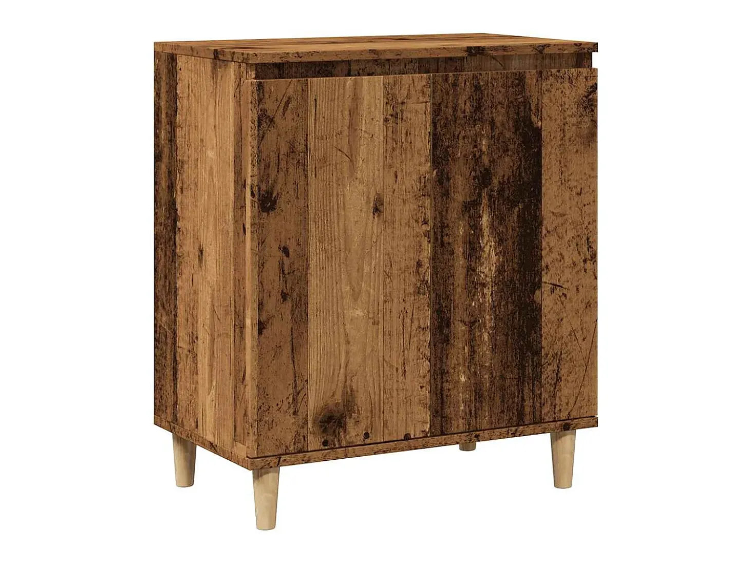 Aparador de madera contrachapada envejecida 60x35x70 cm