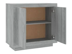 Aparador de madera contrachapada gris Sonoma 80x40x75 cm