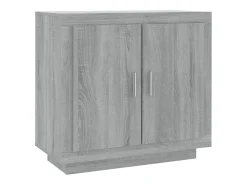 Aparador de madera contrachapada gris Sonoma 80x40x75 cm