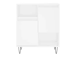 Aparador de madera contrachapada blanco 60x35x70 cm