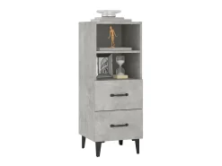 Aparador de madera contrachapada gris hormigón 34,5x34x90 cm ES76268