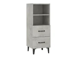 Aparador de madera contrachapada gris hormigón 34,5x34x90 cm ES76268