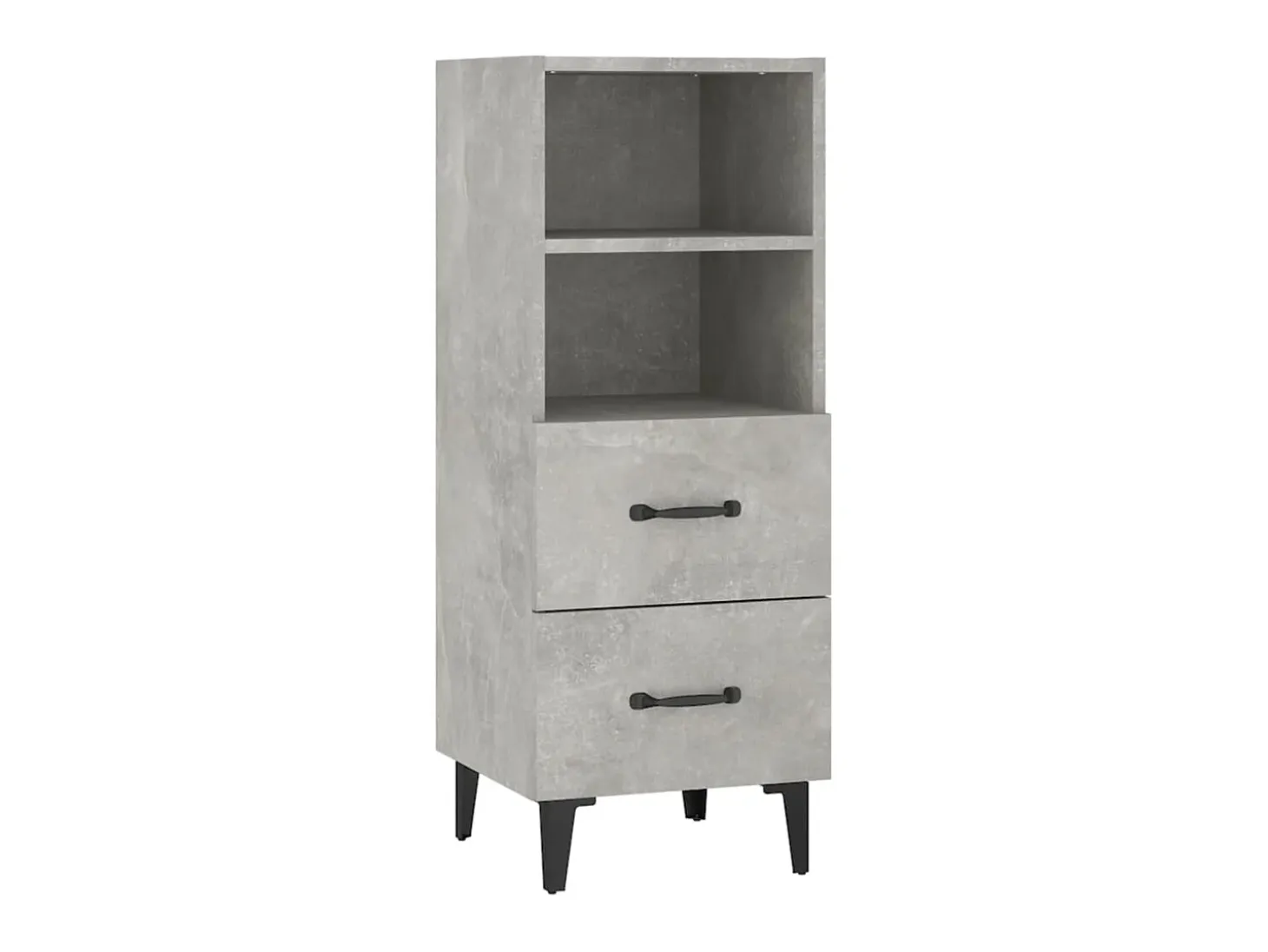 Aparador de madera contrachapada gris hormigón 34,5x34x90 cm ES76268