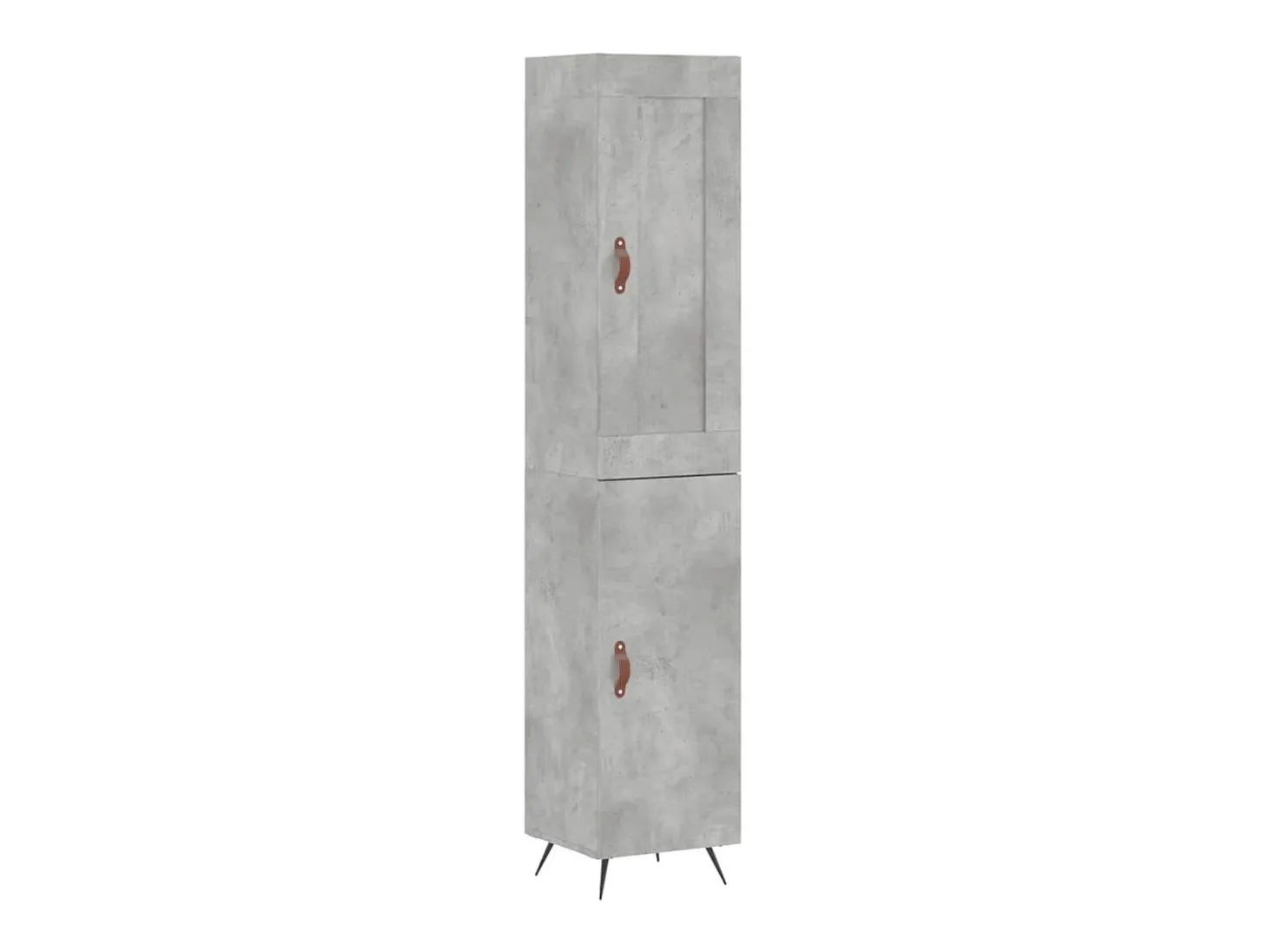 Aparador de madera contrachapada gris hormigón 34,5x34x180 cm ES62772
