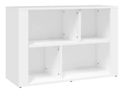 Aparador de madera contrachapada blanco 80x30x54 cm