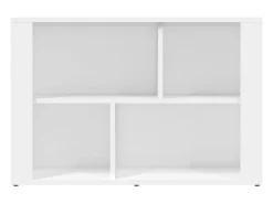 Aparador de madera contrachapada blanco 80x30x54 cm