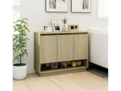 Aparador de madera contrachapada roble Sonoma 97x31x75 cm