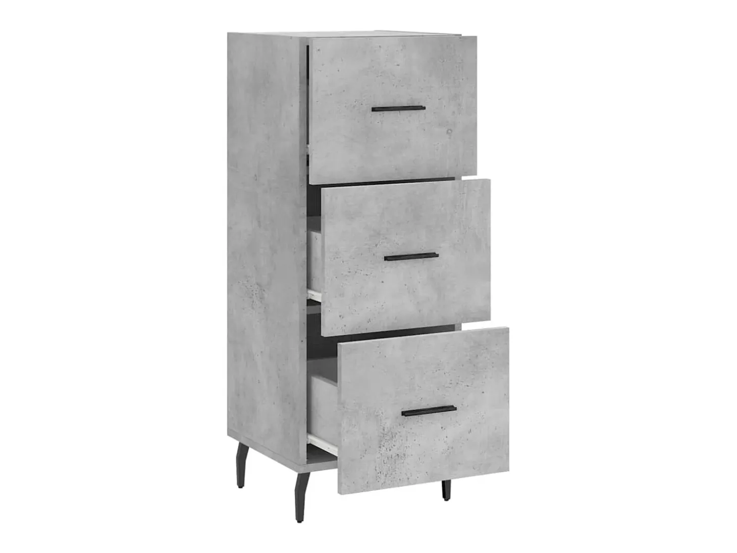Aparador de madera contrachapada gris hormigón 34,5x34x90 cm ES33690