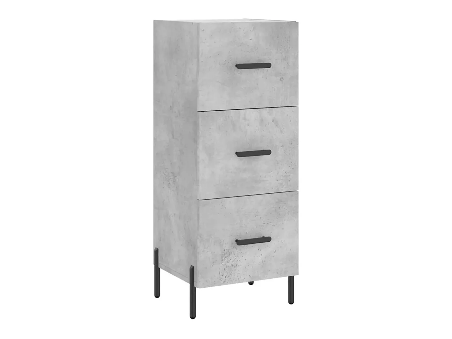 Aparador de madera contrachapada gris hormigón 34,5x34x90 cm ES64997