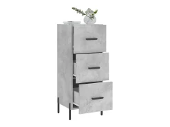 Aparador de madera contrachapada gris hormigón 34,5x34x90 cm ES64997