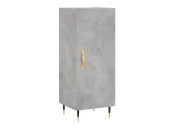 Aparador de madera contrachapada gris hormigón 34,5x34x90 cm ES86623