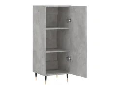 Aparador de madera contrachapada gris hormigón 34,5x34x90 cm ES86623