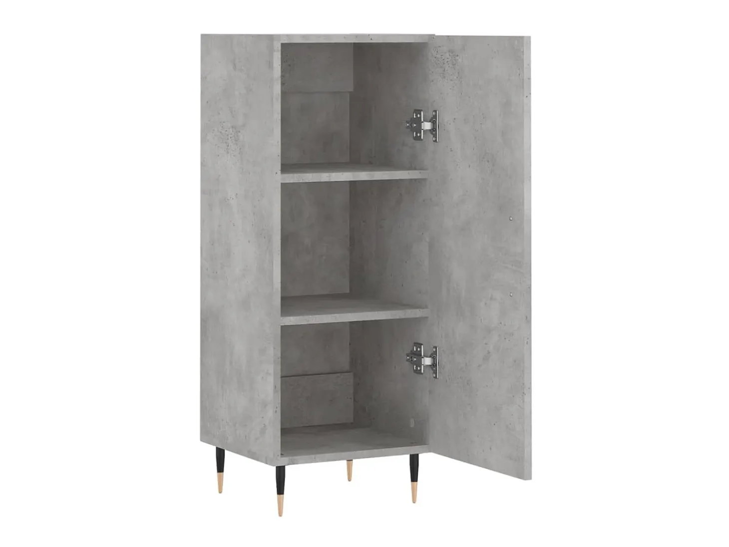 Aparador de madera contrachapada gris hormigón 34,5x34x90 cm ES86623