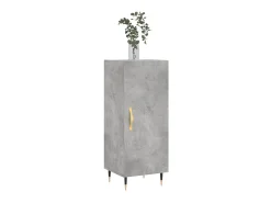Aparador de madera contrachapada gris hormigón 34,5x34x90 cm ES86623