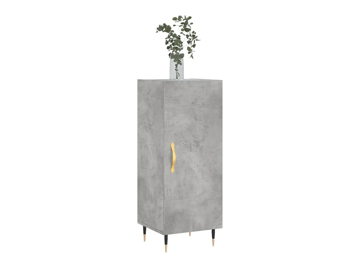 Aparador de madera contrachapada gris hormigón 34,5x34x90 cm ES86623