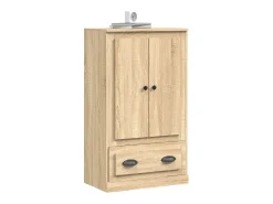 Aparador de madera contrachapada roble Sonoma 60x35,5x103,5 cm