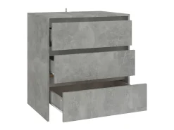 Aparador de madera contrachapada gris hormigón 70x41x75 cm ES36194