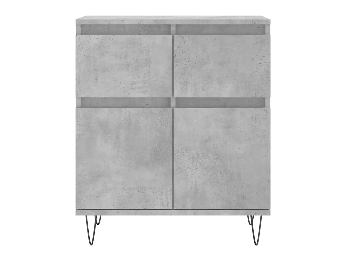Aparador de madera contrachapada gris hormigón 60x35x70 cm ES88326