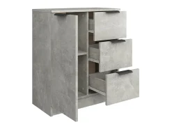 Aparador de madera contrachapada gris hormigón 60x30x70 cm ES28653
