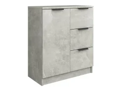 Aparador de madera contrachapada gris hormigón 60x30x70 cm ES28653